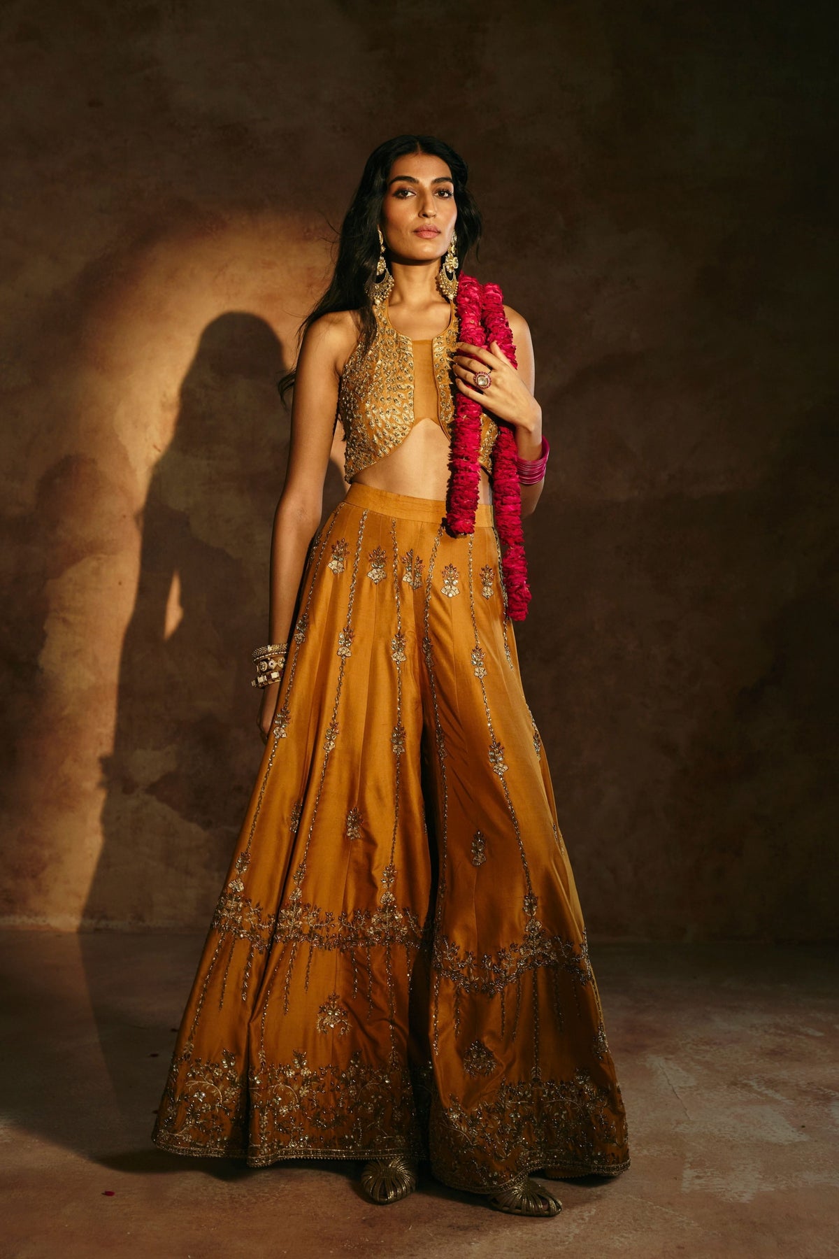 Mustard Sindh Sharara Set
