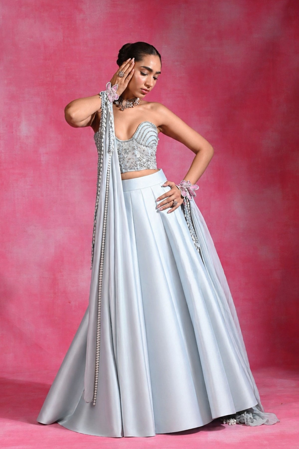 Blue Fitoor Lehenga Set