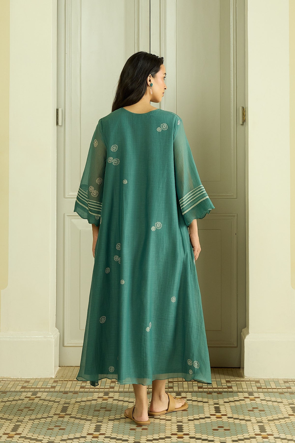Emerald Applique Dress