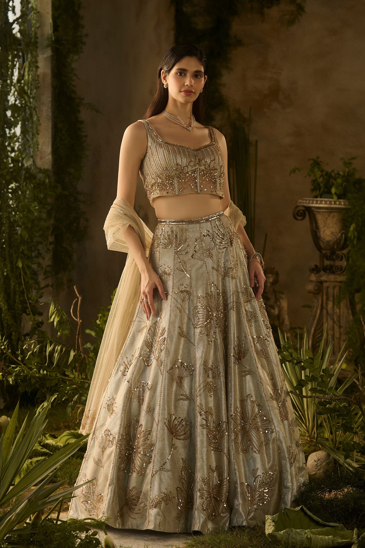 Champagne Mist Lehenga Set