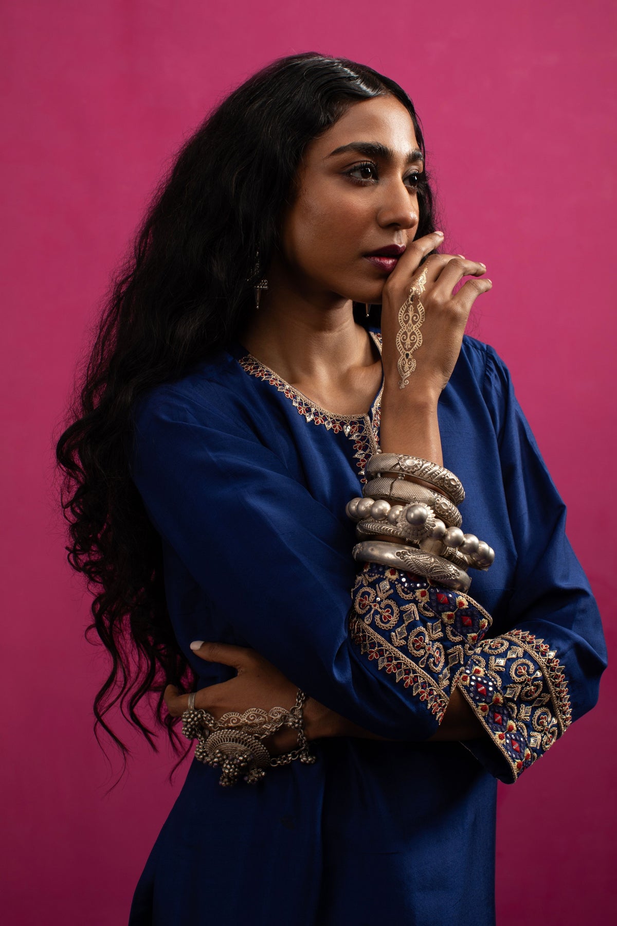 Love for Blue Sharara Set