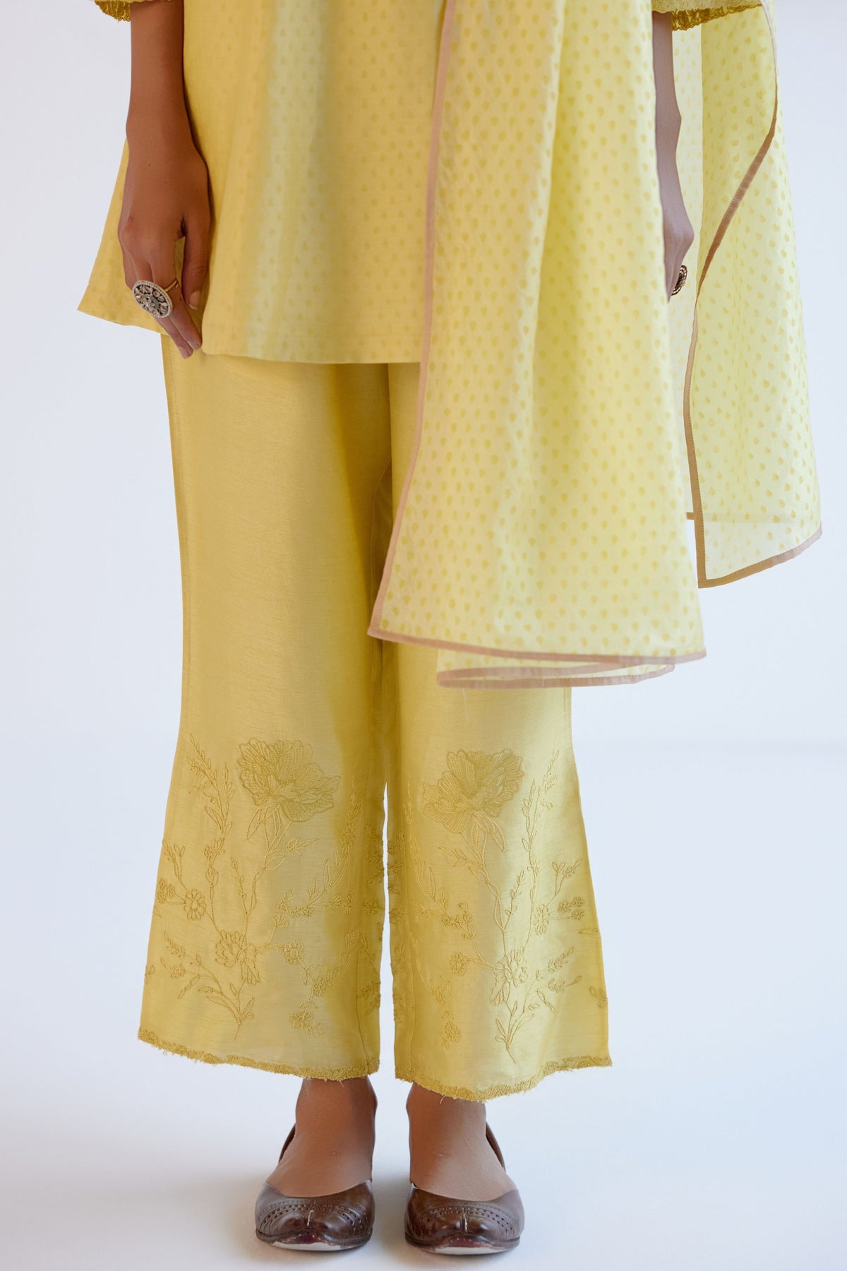 Lemon Yellow Short Kurta Set