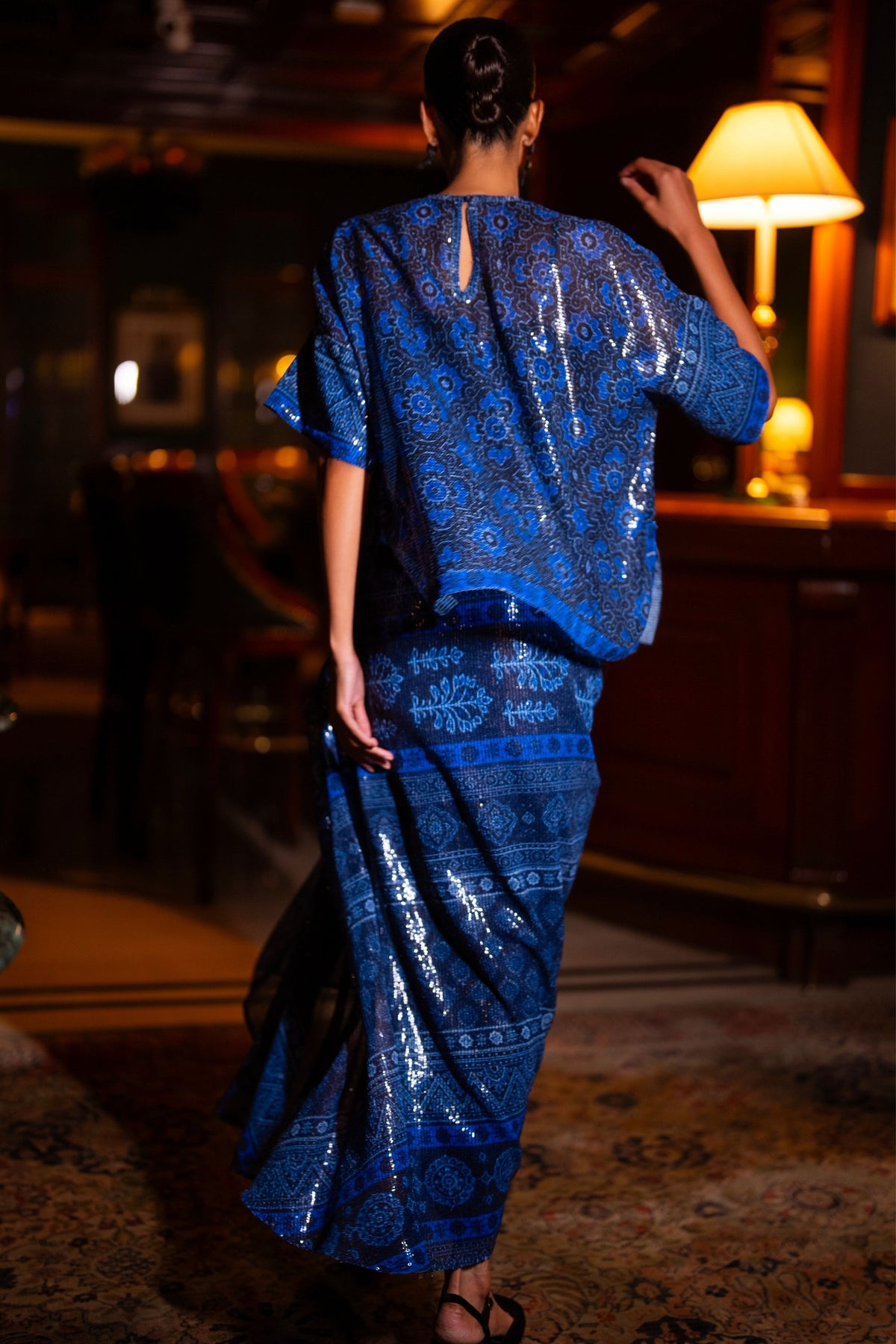 Sequin Drape Skirt
