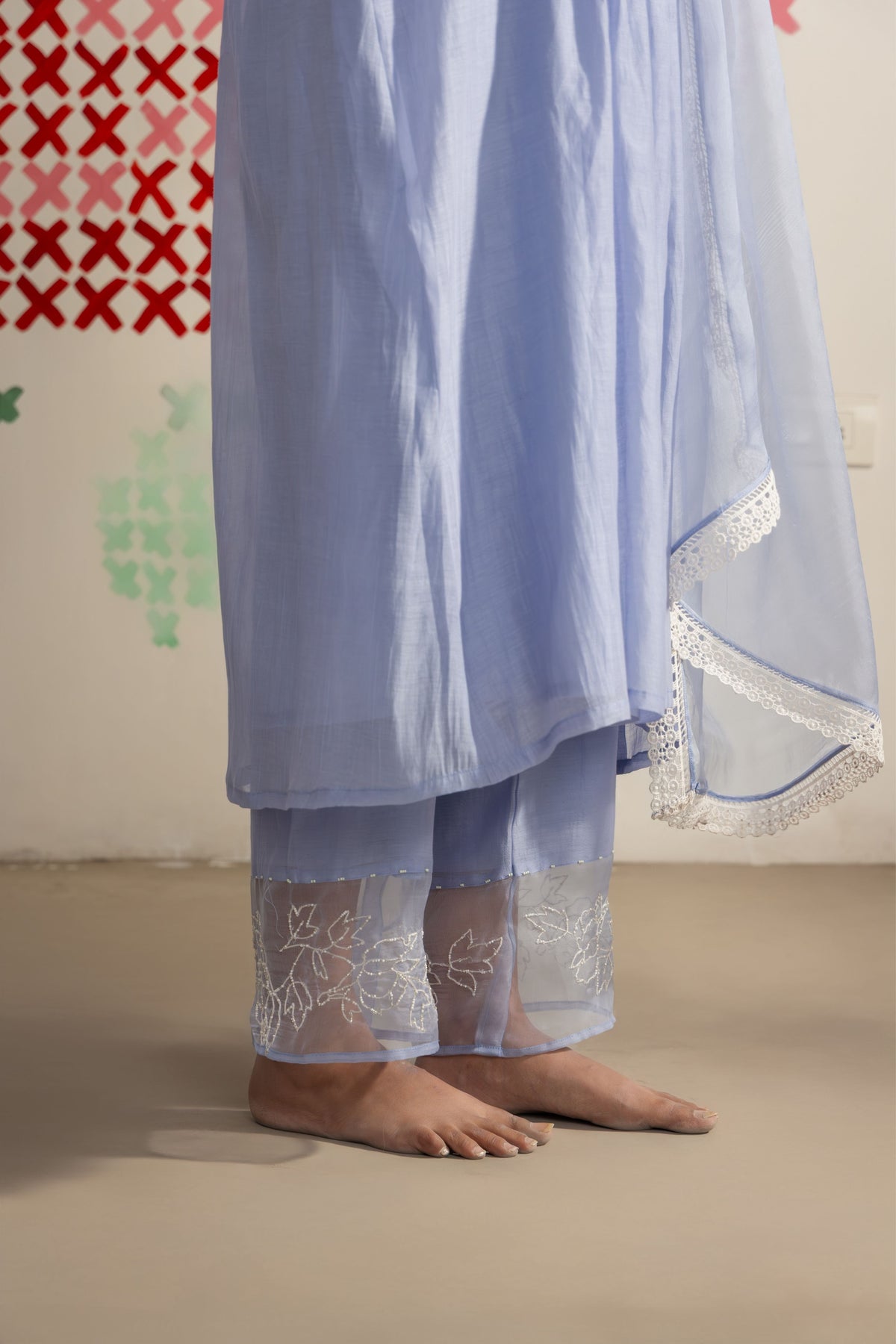 Powder Blue Lliy Kurta Set