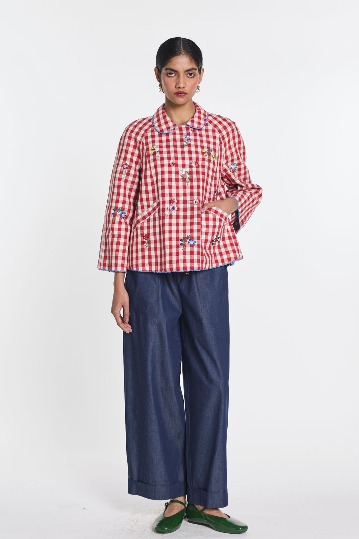 Baptisia Gingham Jacket