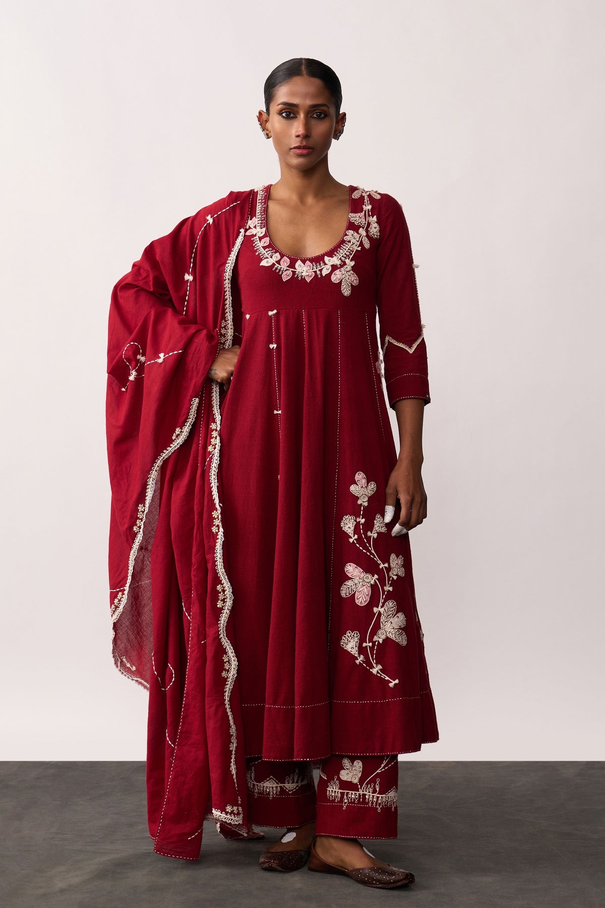 Kalpana Red Anarkali Set
