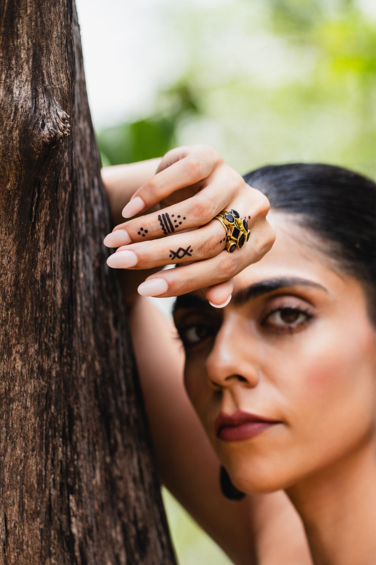 Garnet Stack Ring