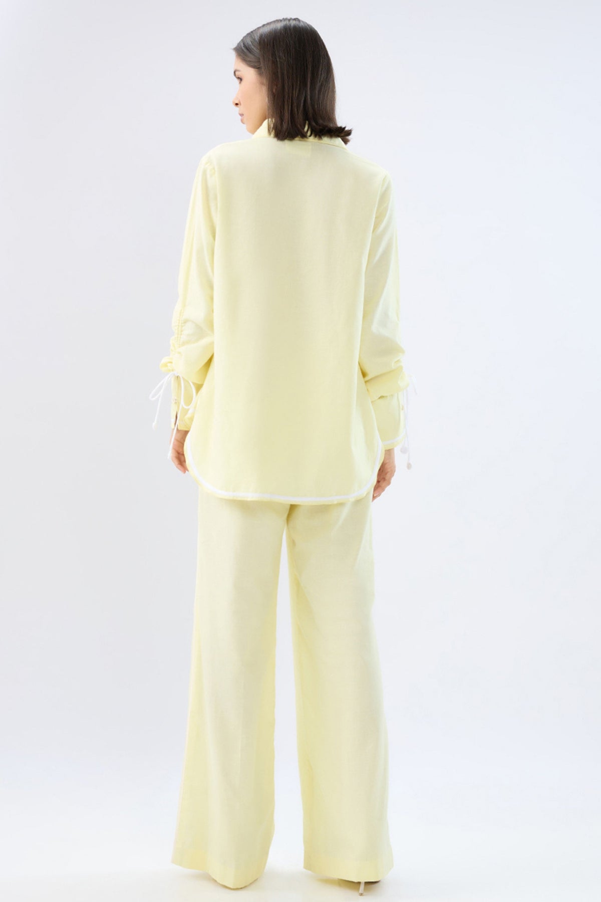 Yellow Shirt Style Co-ord Set