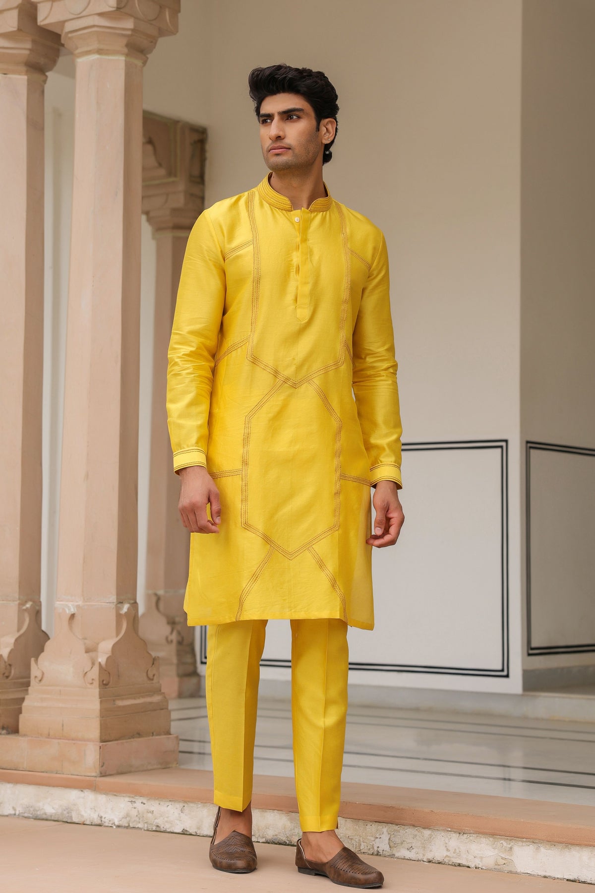 Gulzar Yellow Kurta Set
