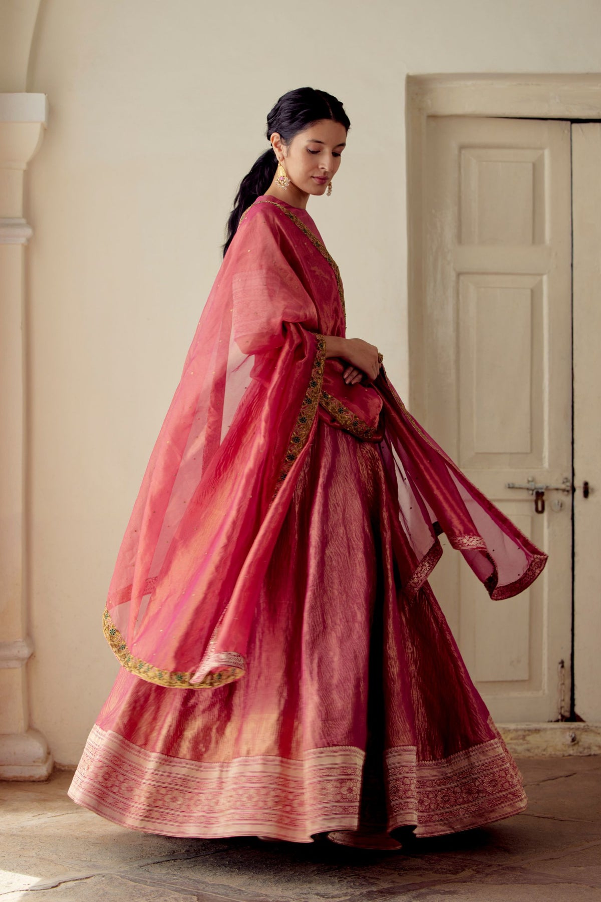 Ramita Tissue Silk Lehenga Set