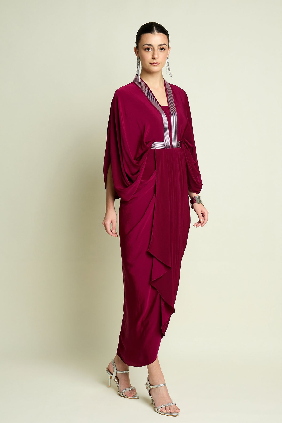 Ruby Metallic Kaftan