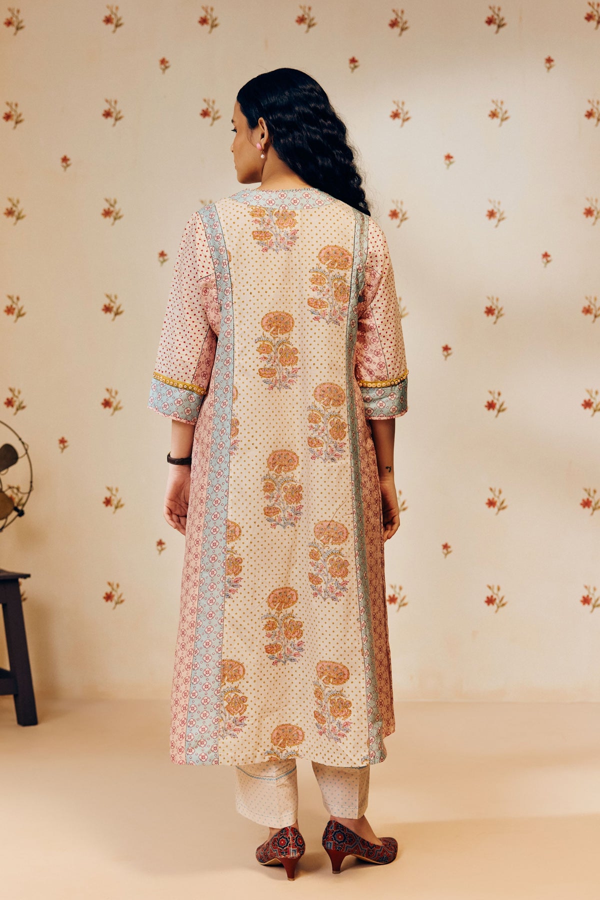 Off-white Printed Kurta Set