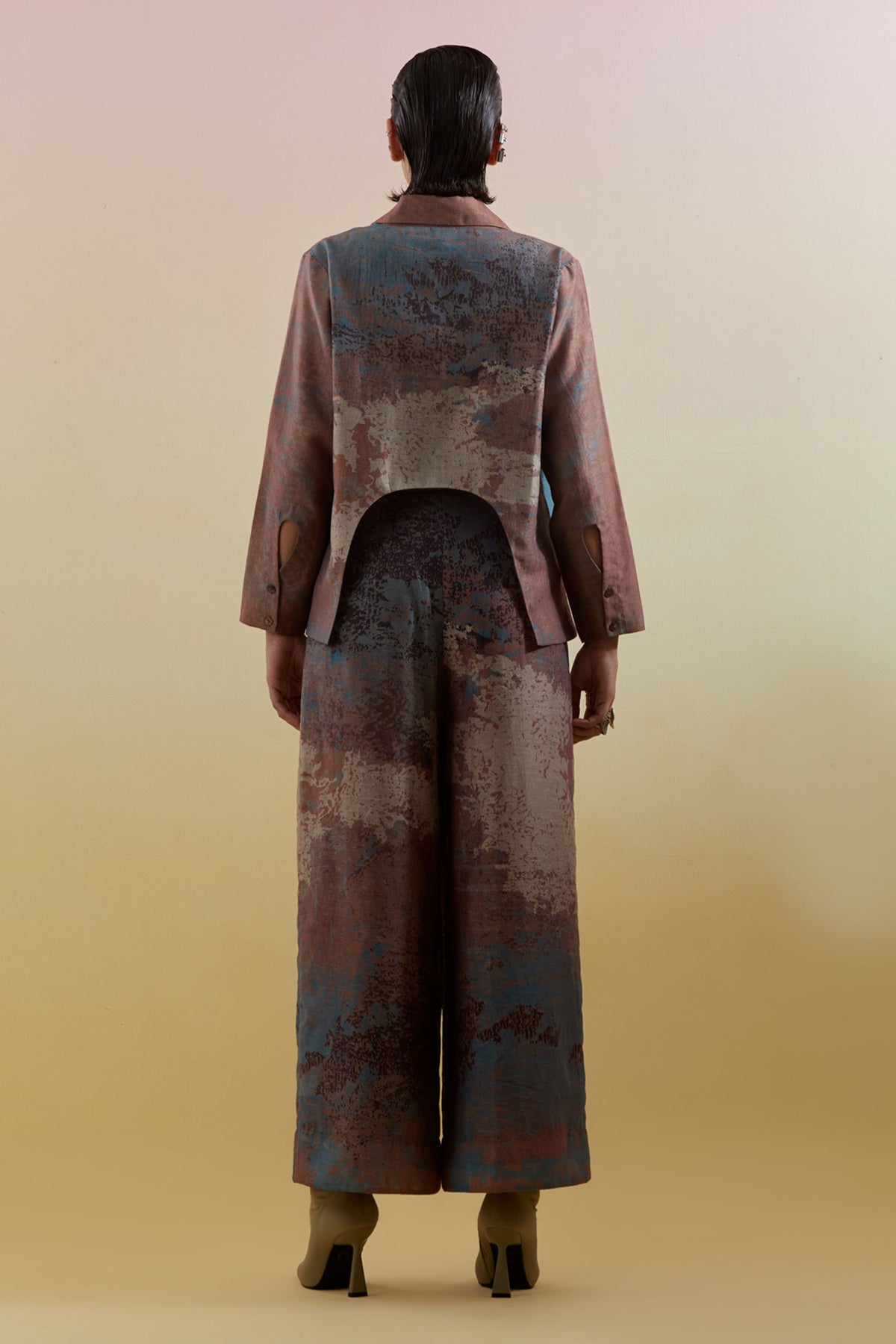 Asymmetrical Jacket Set