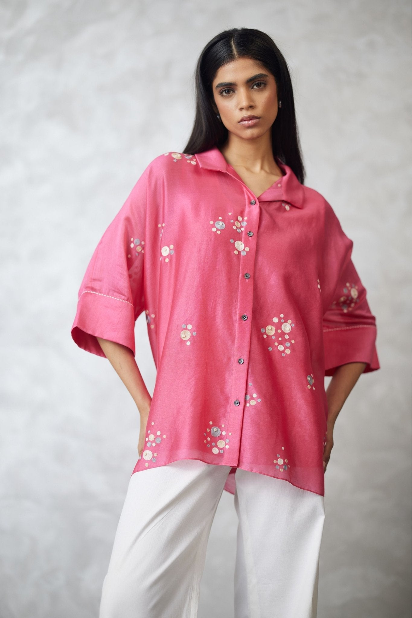 Coral Shirt With Slip - Nachiket Barve - Elahe