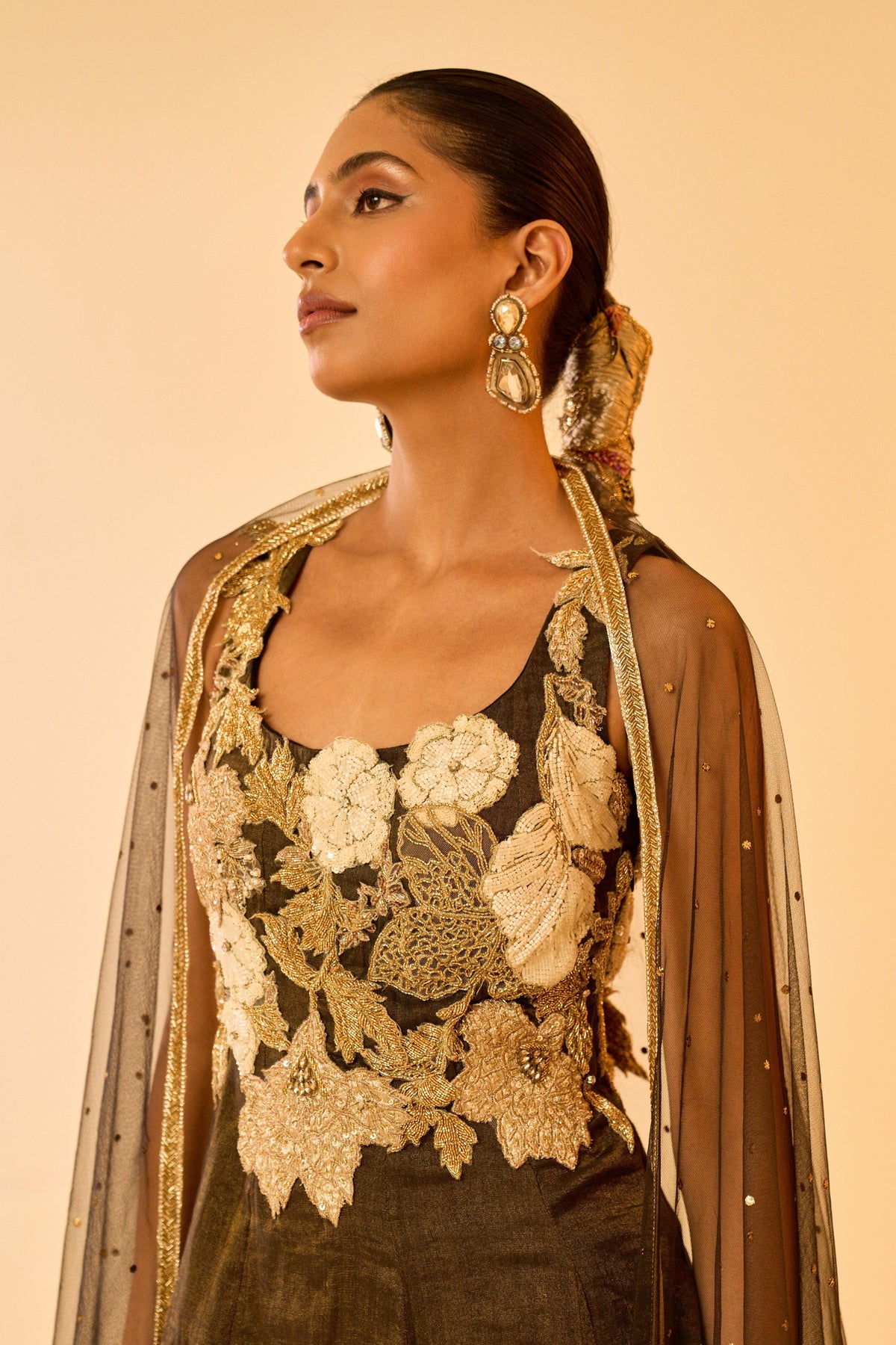 Noir Anarkali Set