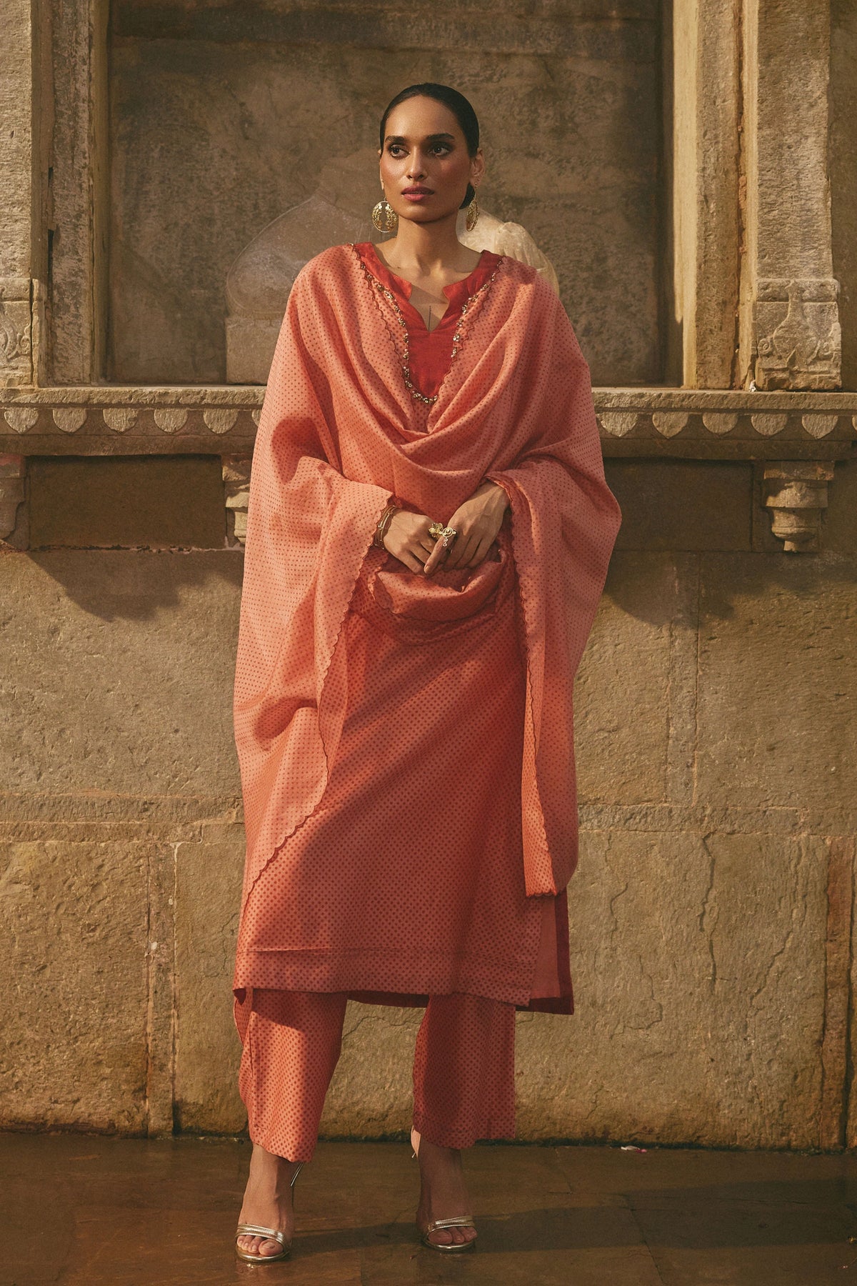 Chanderi Printed Kurta Set
