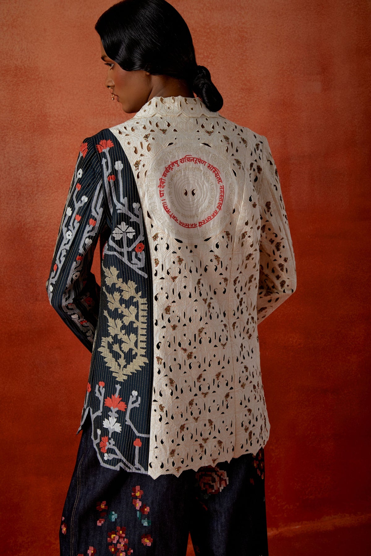 Tri-color Jacket Set