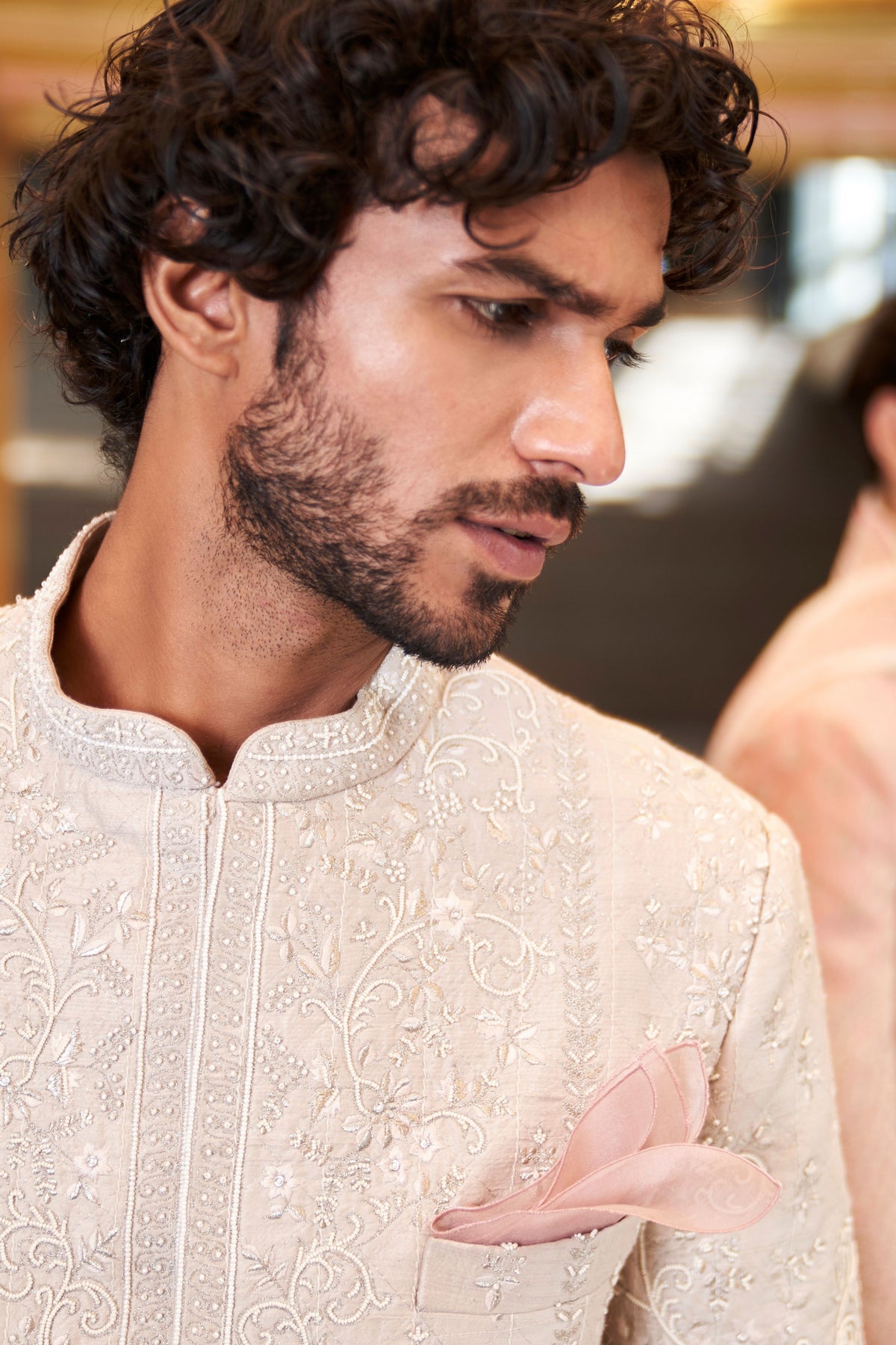 Ivory Rose Sherwani Set