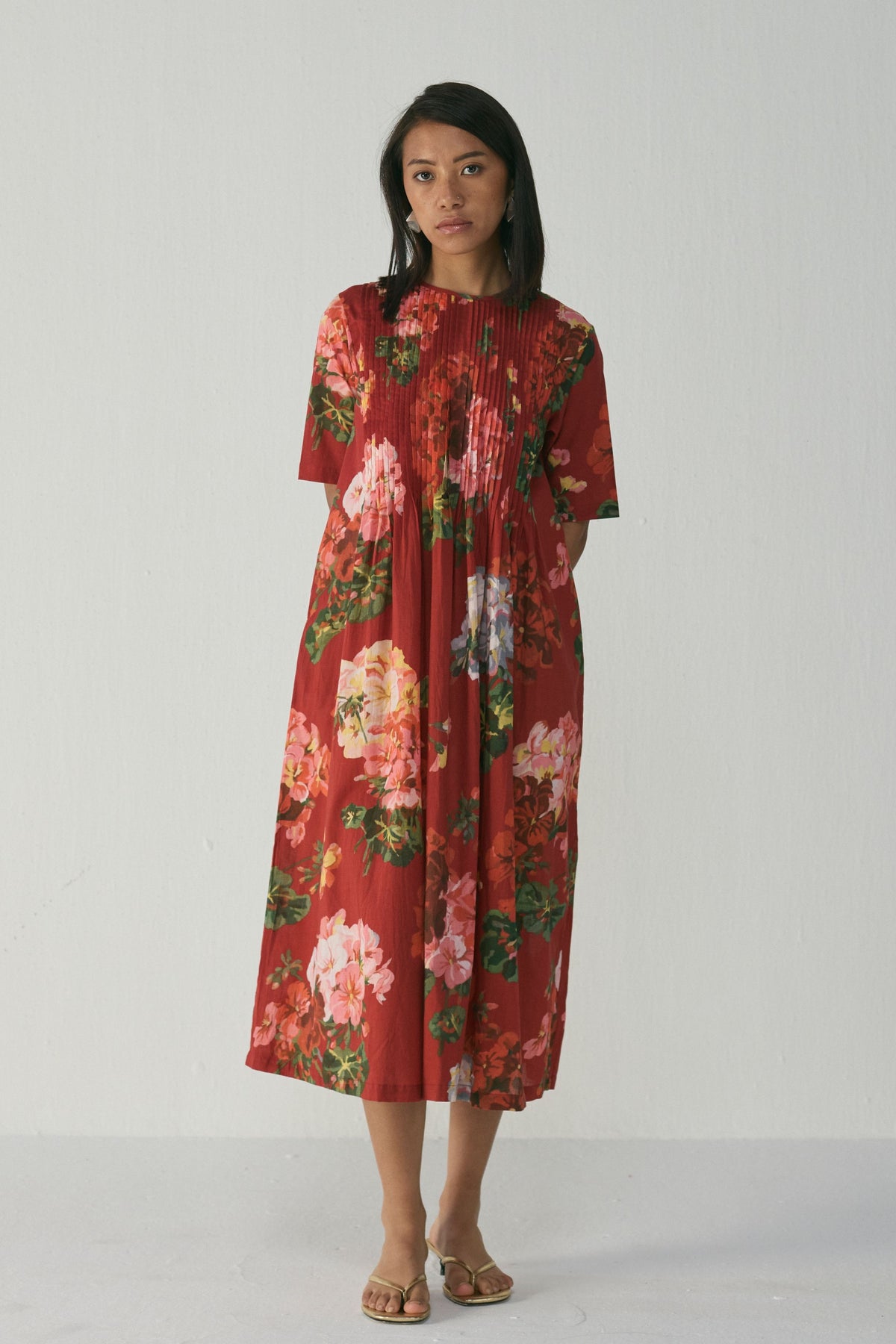 Jingle Pintucks Dress