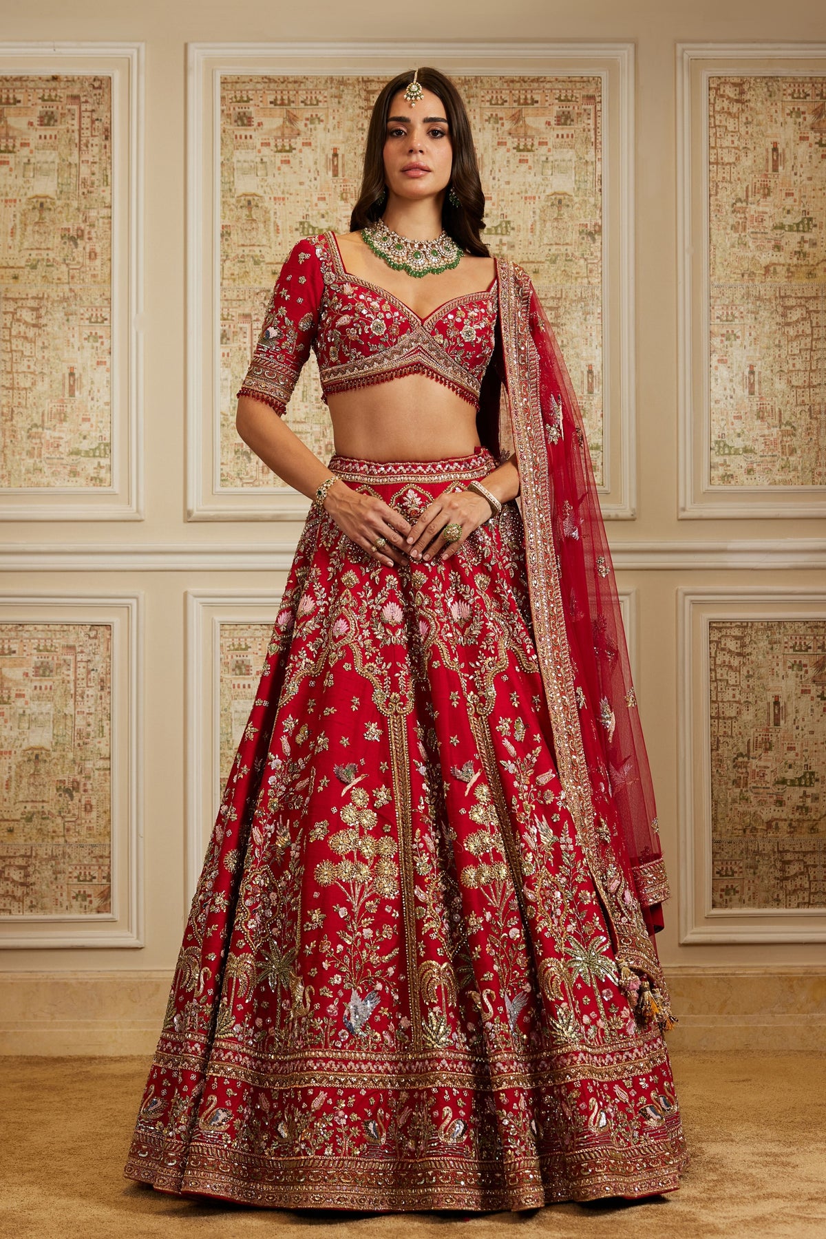 Maysa Red Lehenga Set