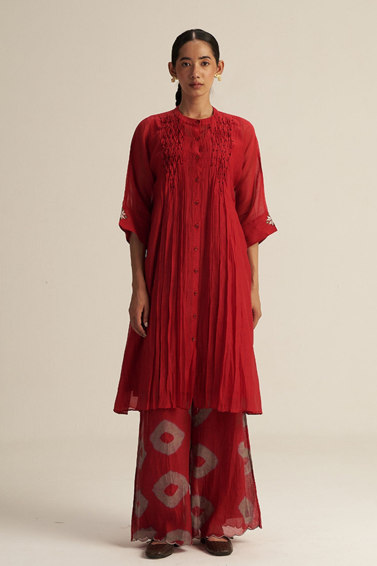 Red Homestead Tunic Set