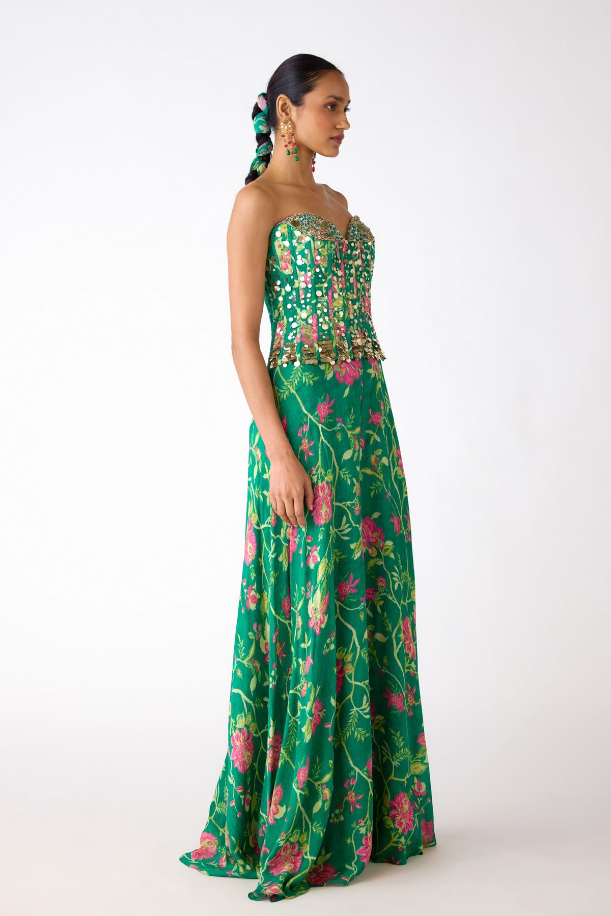 Corset Blouse Sharara Set