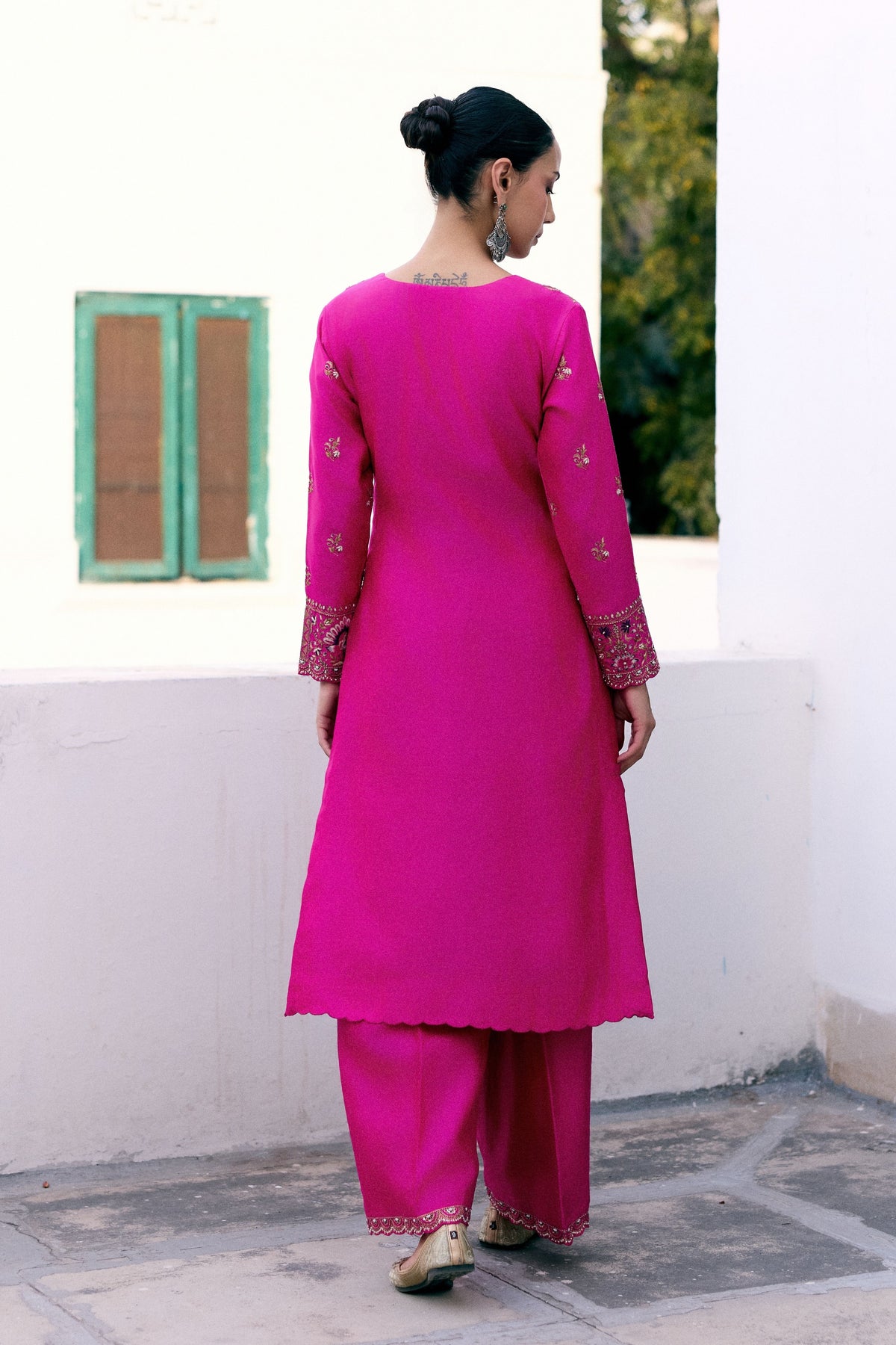 Peacock Bloom Kurta Set