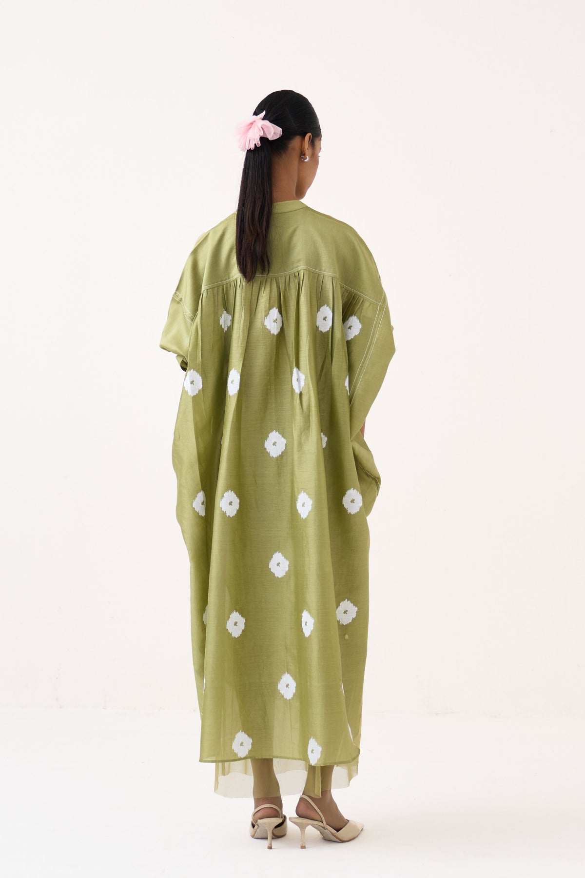 Block Print Bat Sleeve Dress