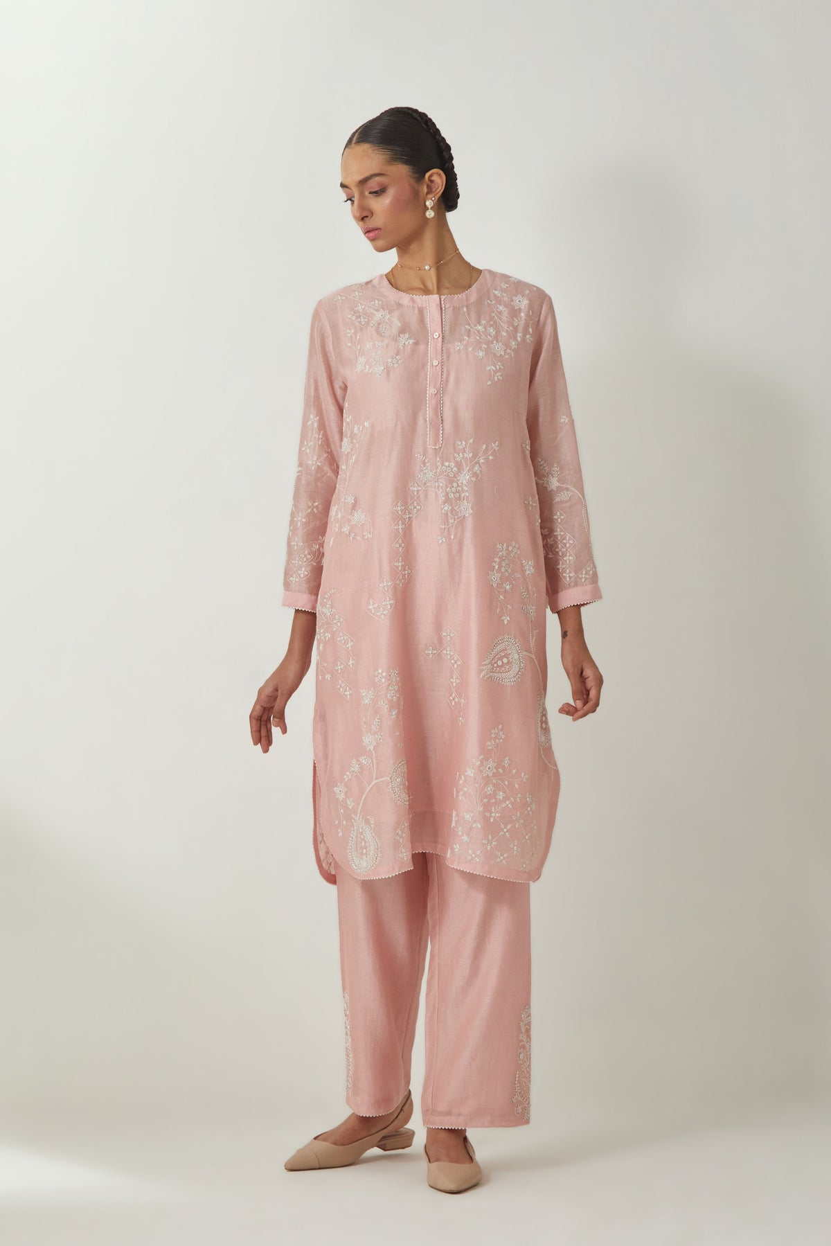Pink Sequins Kurta