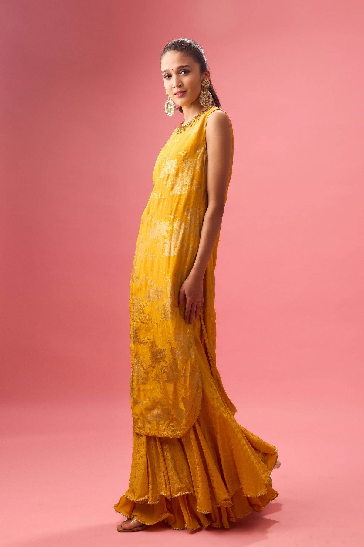 Ochre Sharara Set