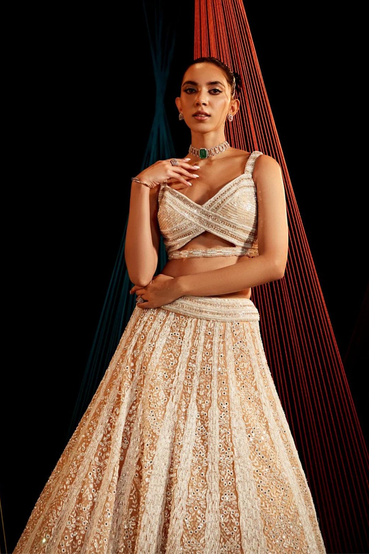 Rosa Peach Lehenga Set
