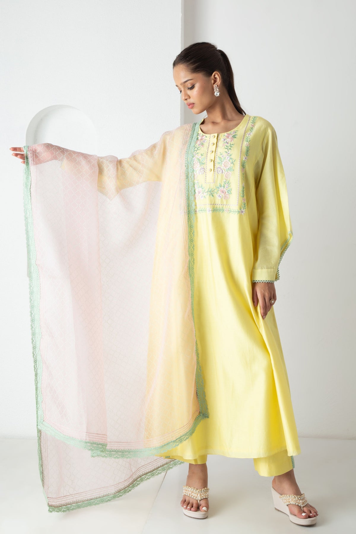 Yellow Cyra Kurta Set