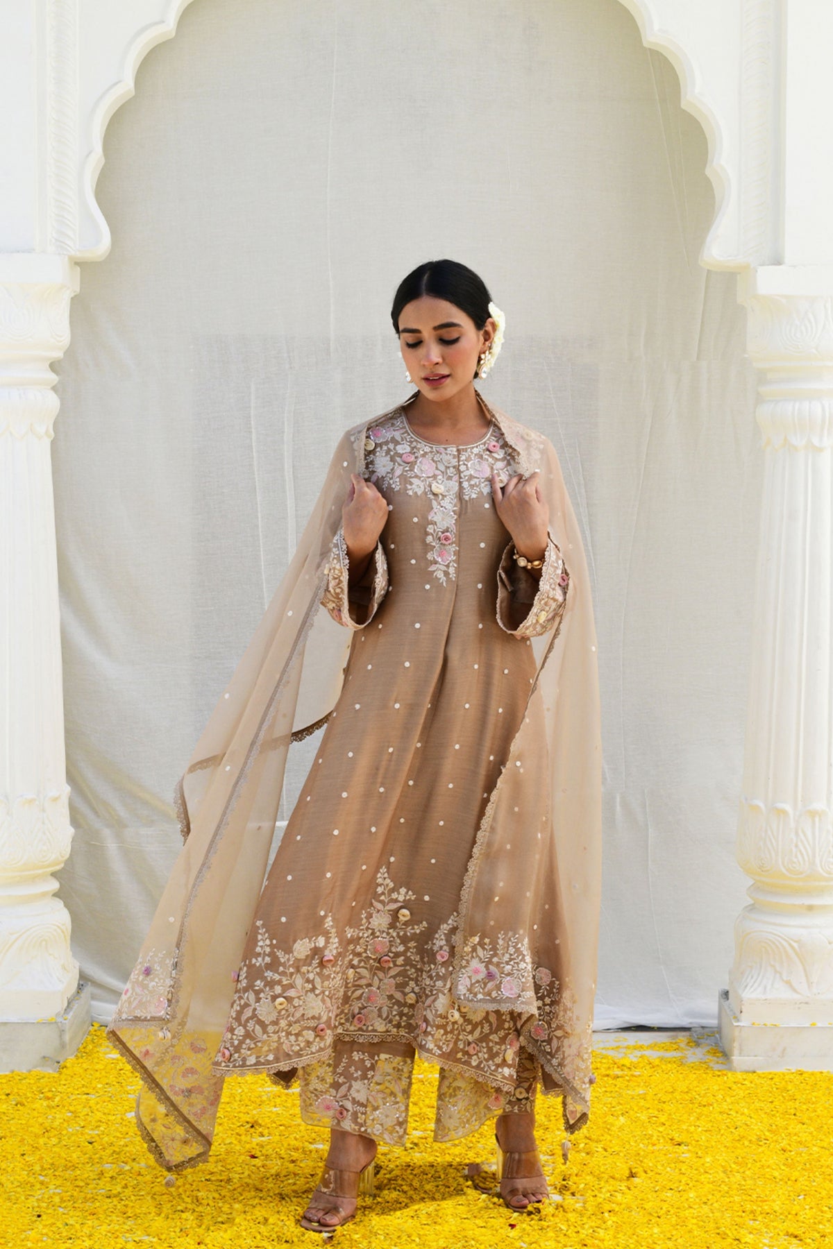 Ivory Heavy Long Kurta