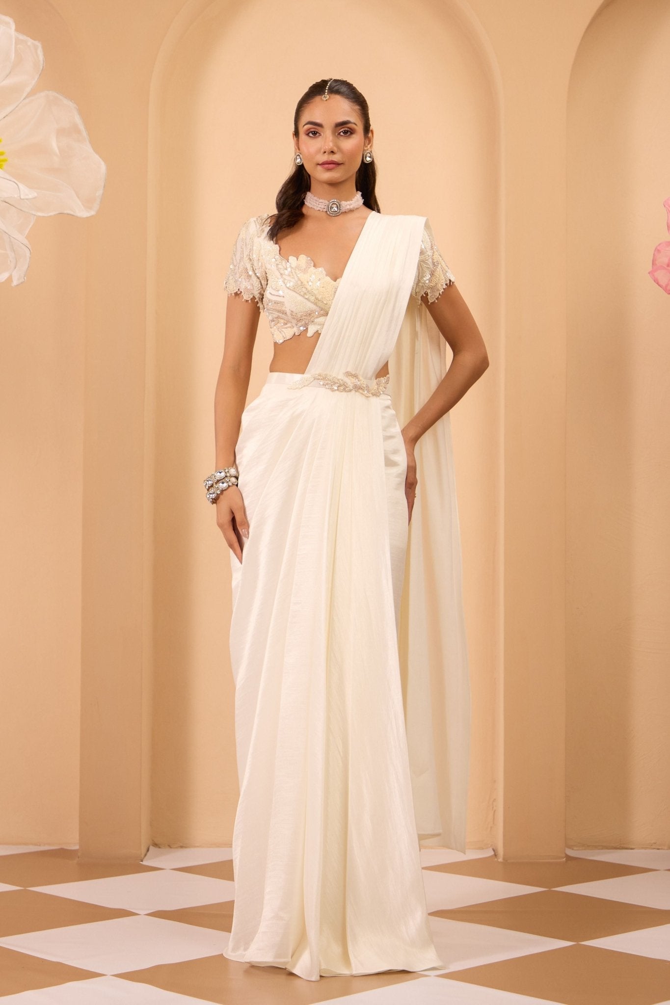 Organza Saree Set - One Knot One - Elahe