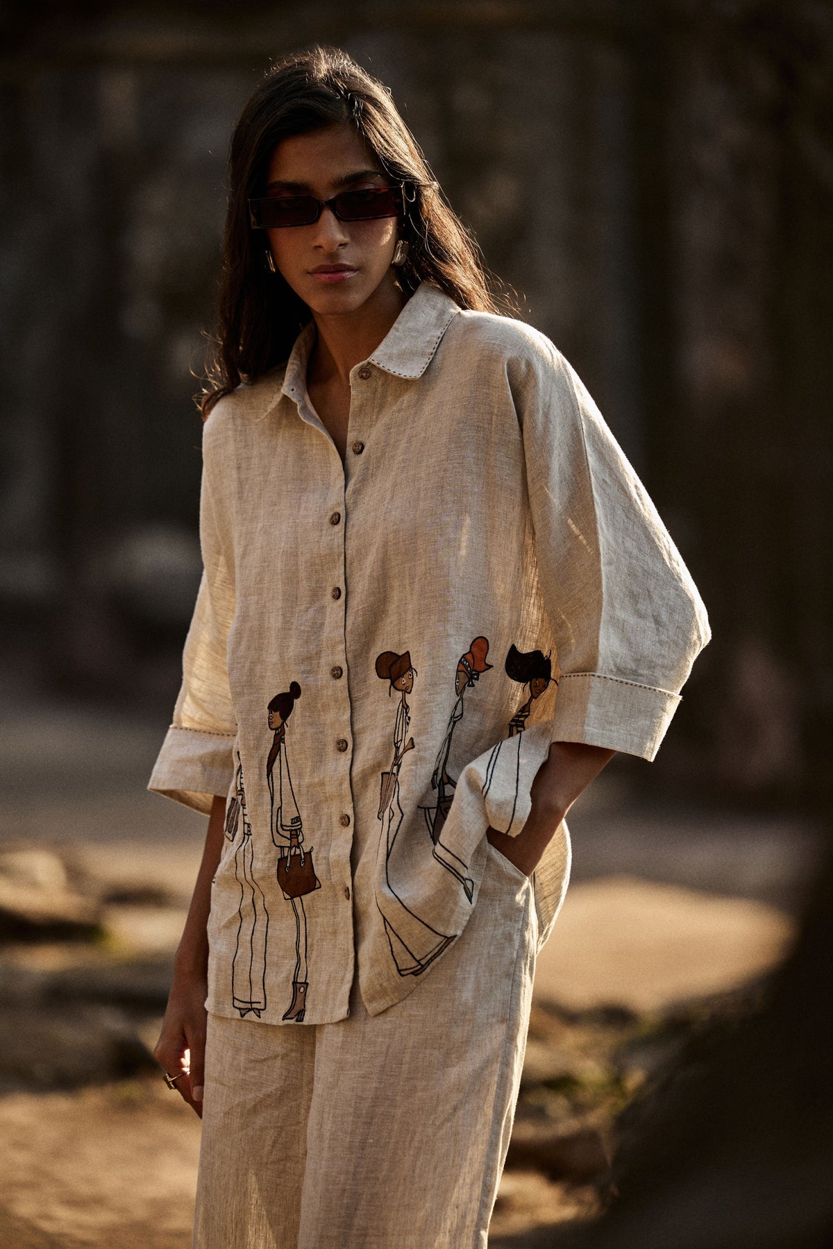 Linen Doodle Shirt