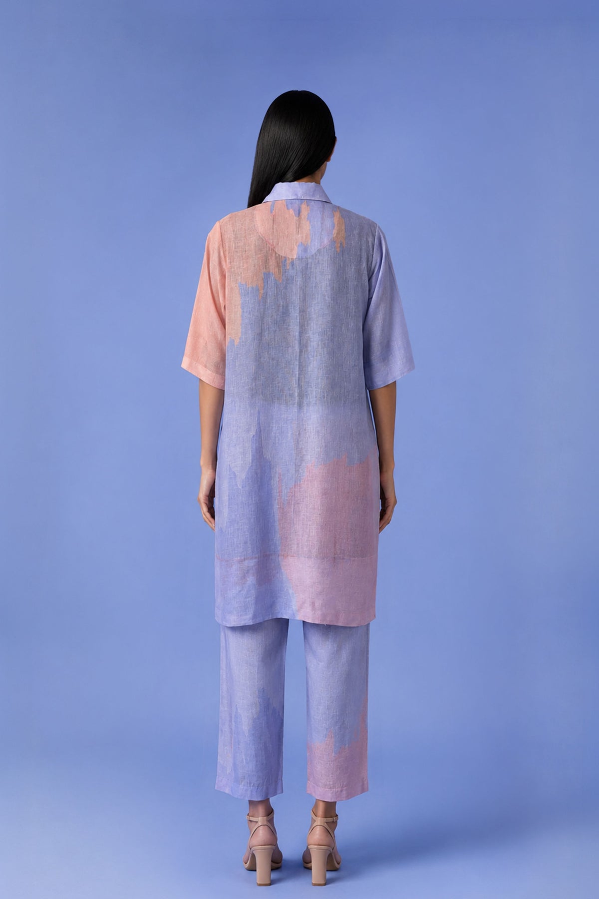 Ikat Blue Tunic Set