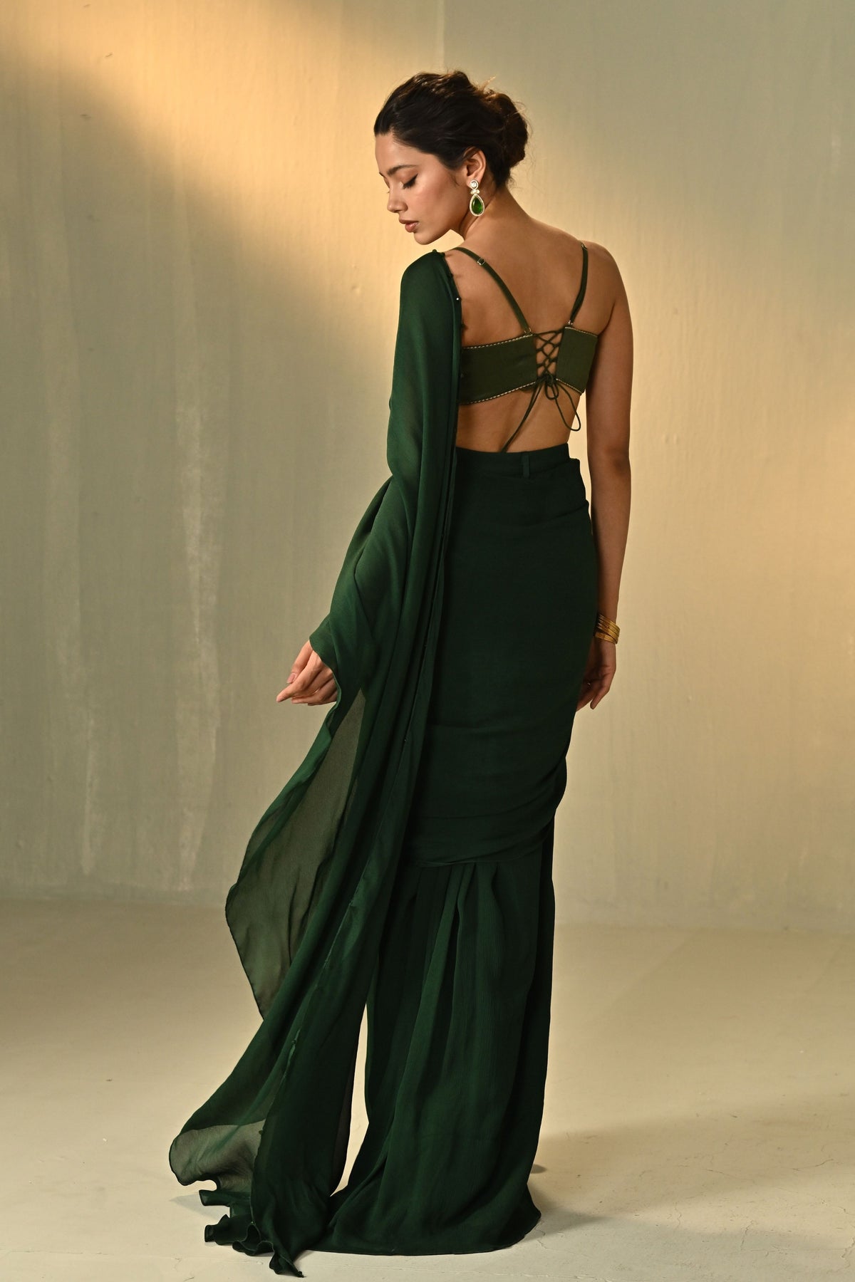 Rang Draped Saree Set