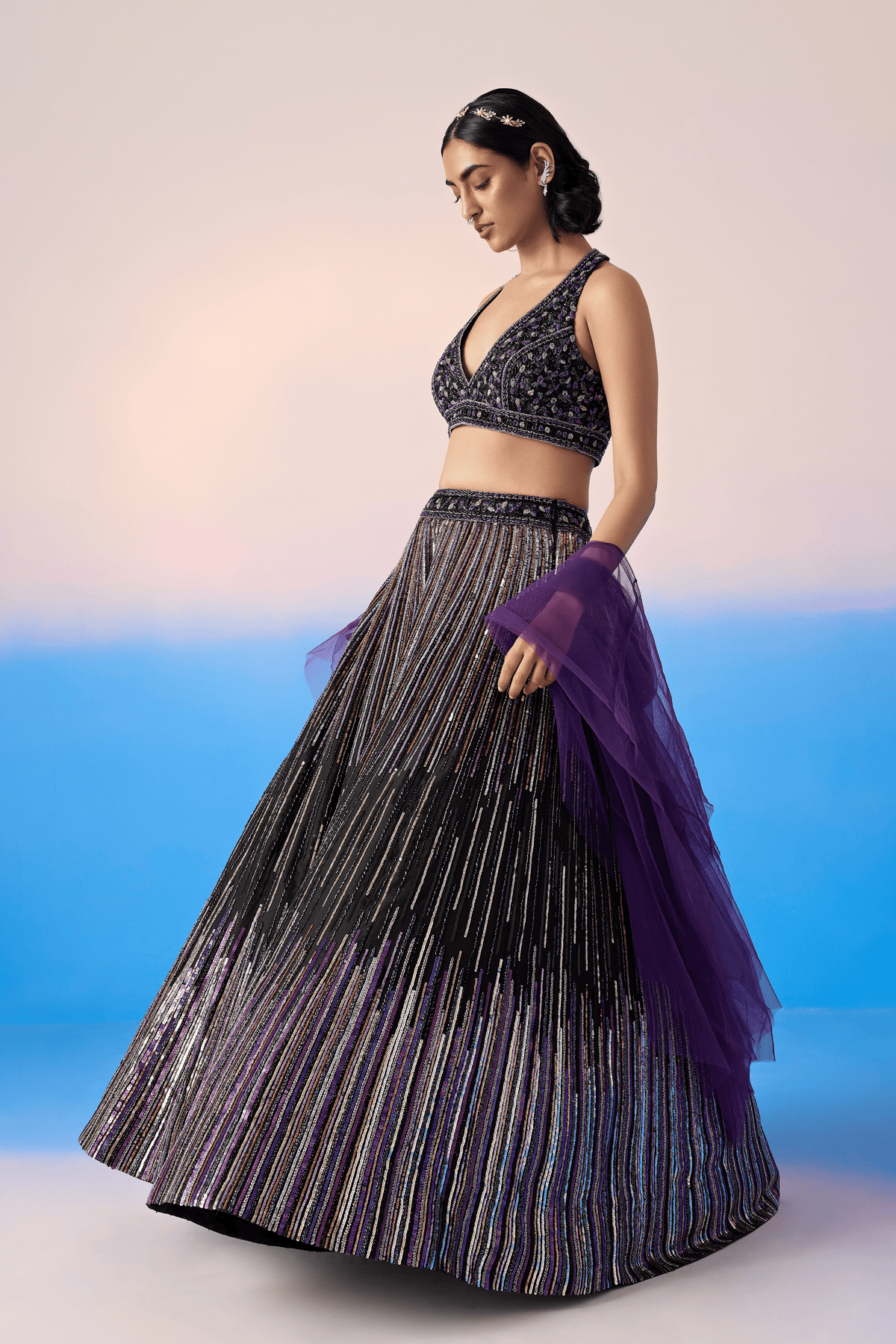 Black Lehenga Set