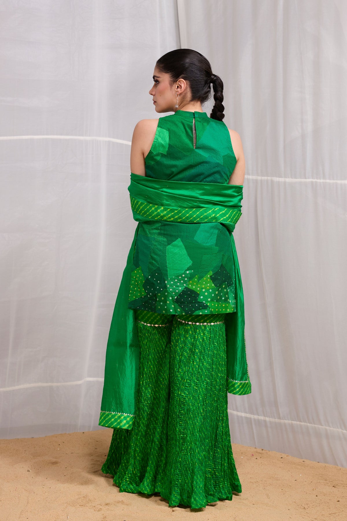 Green Dhora Garara Set
