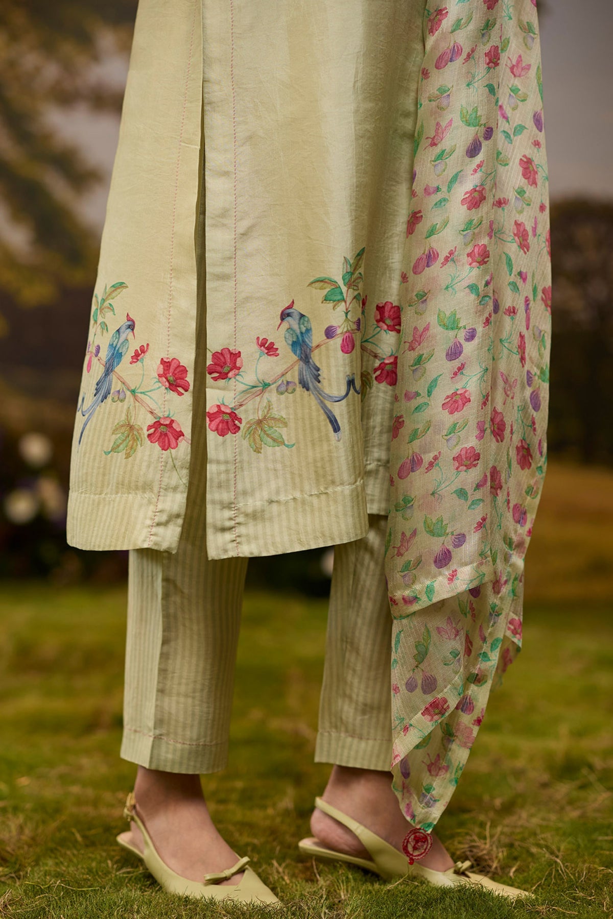 Garden's Edge Yellow Kurta Set