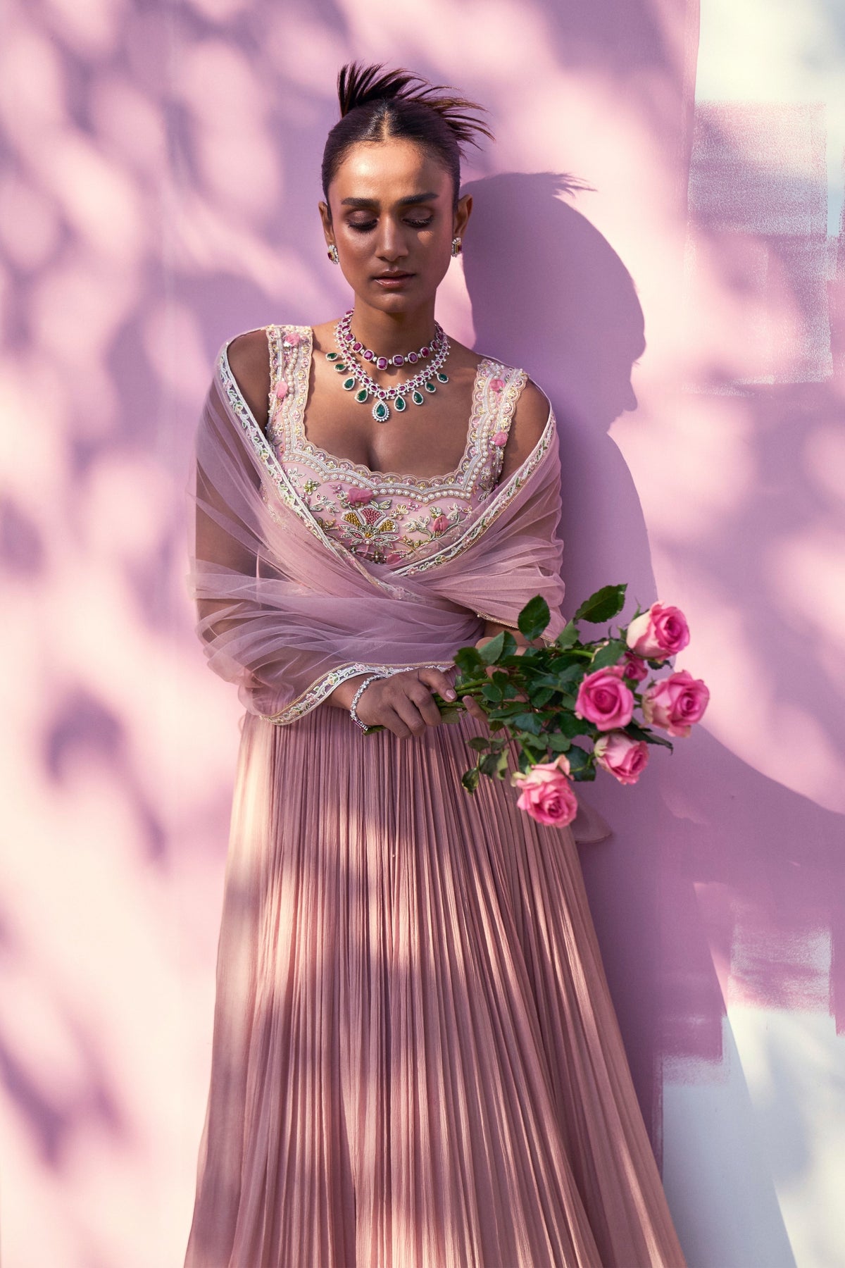 Naahiyah Dusky Pink Lehenga Set
