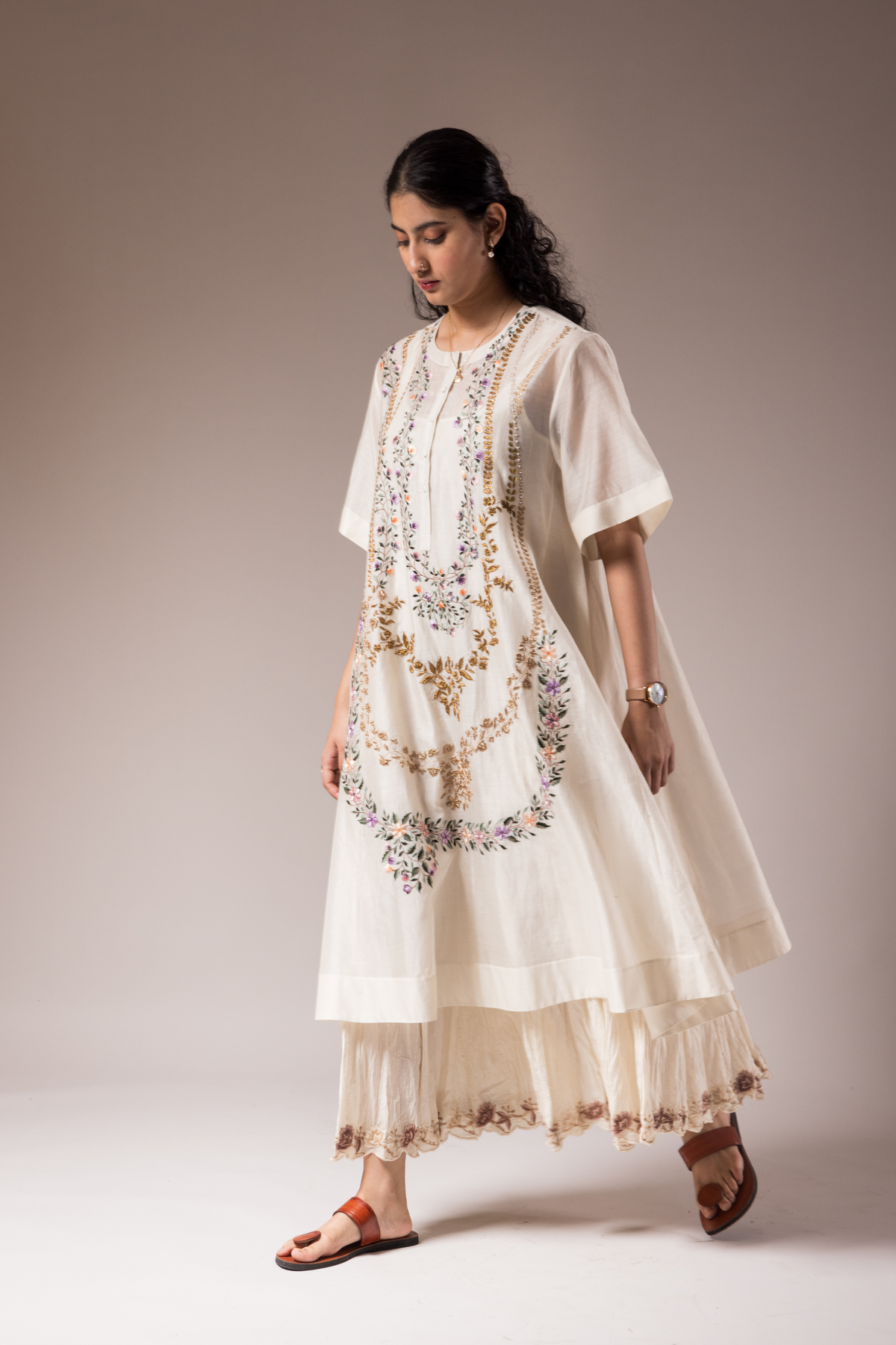 Ghera Dress With Zardozi Work