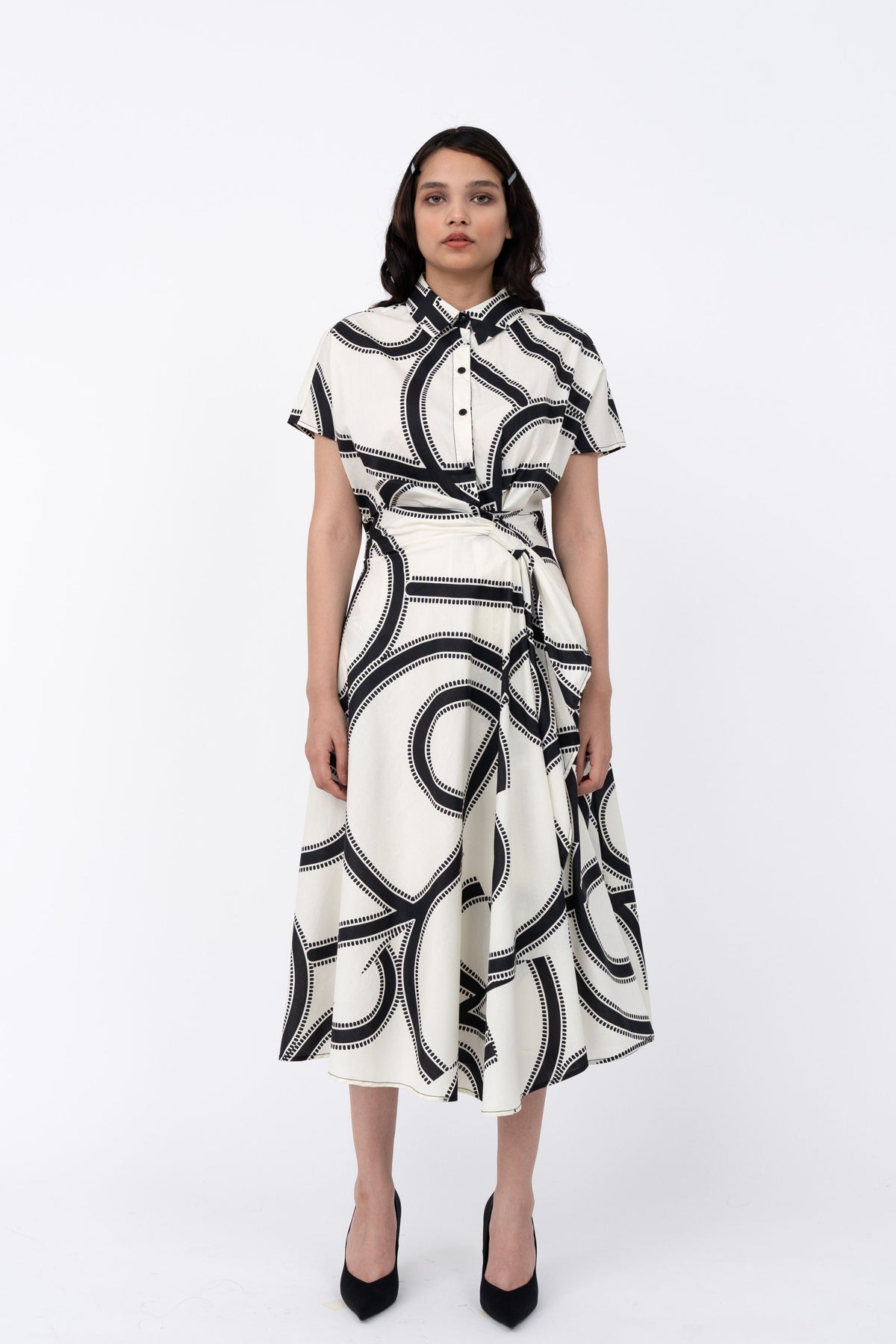 Swrill Print Wrap Dress