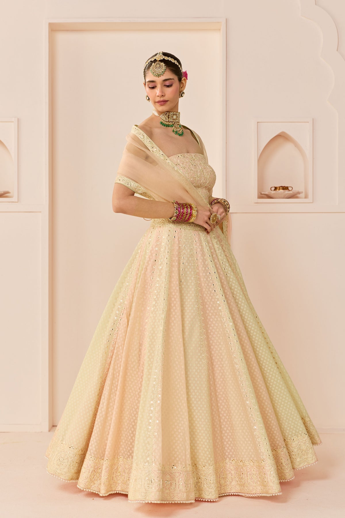 Umaiza Carnation Pink Lehenga Set