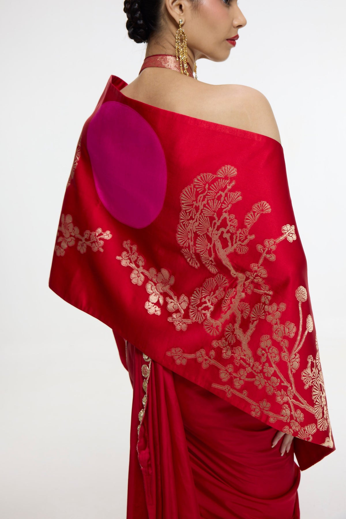 Handwoven Red Silk Shawl