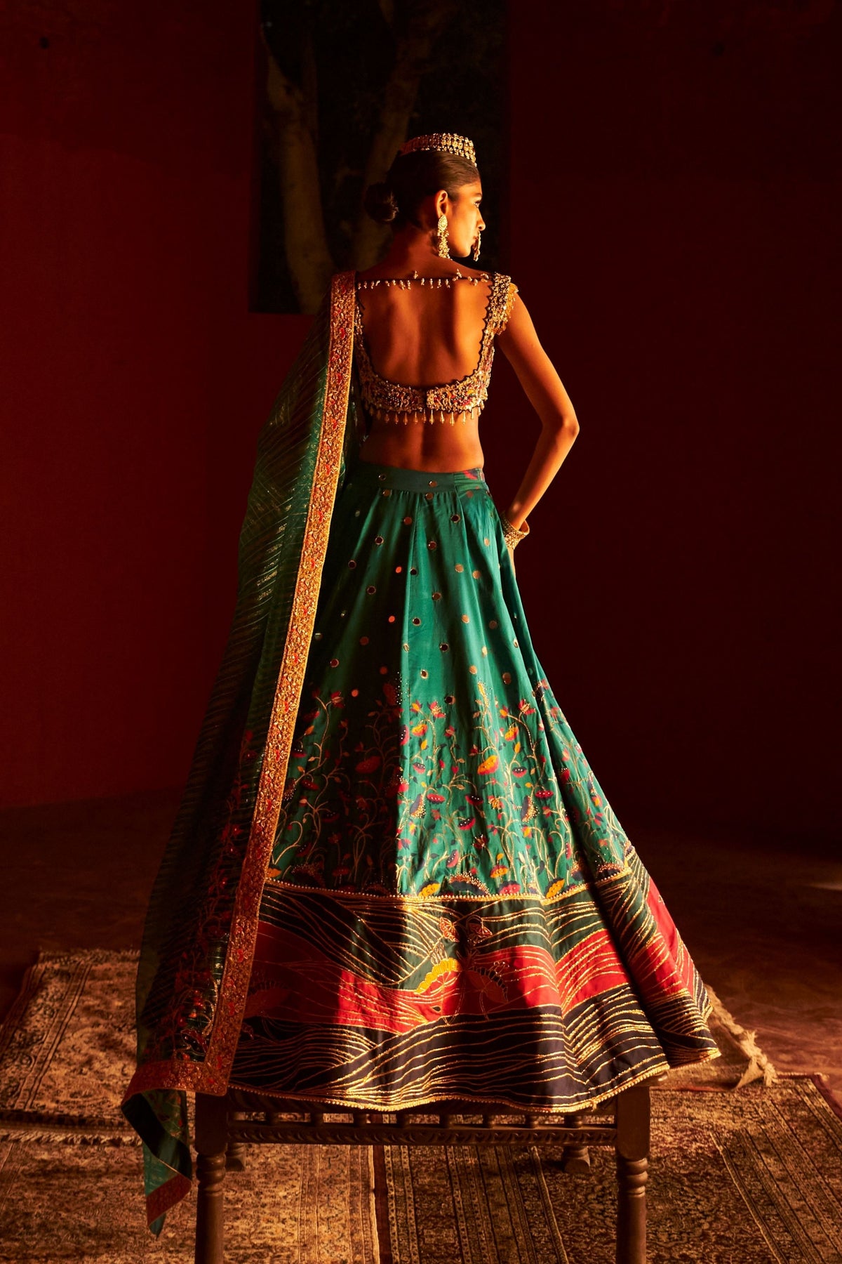 Paithani Blue Lehenga Set