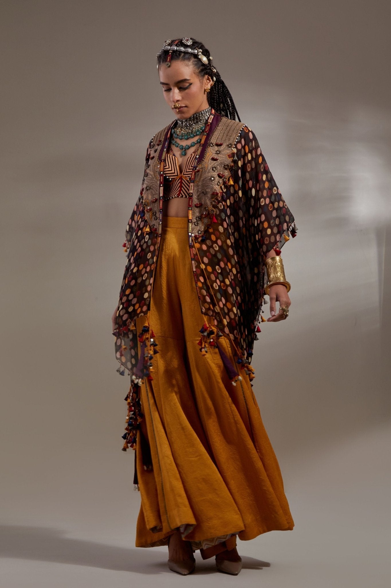 Yellow Topaz Veni Jacket Set - Aseem Kapoor - Elahe