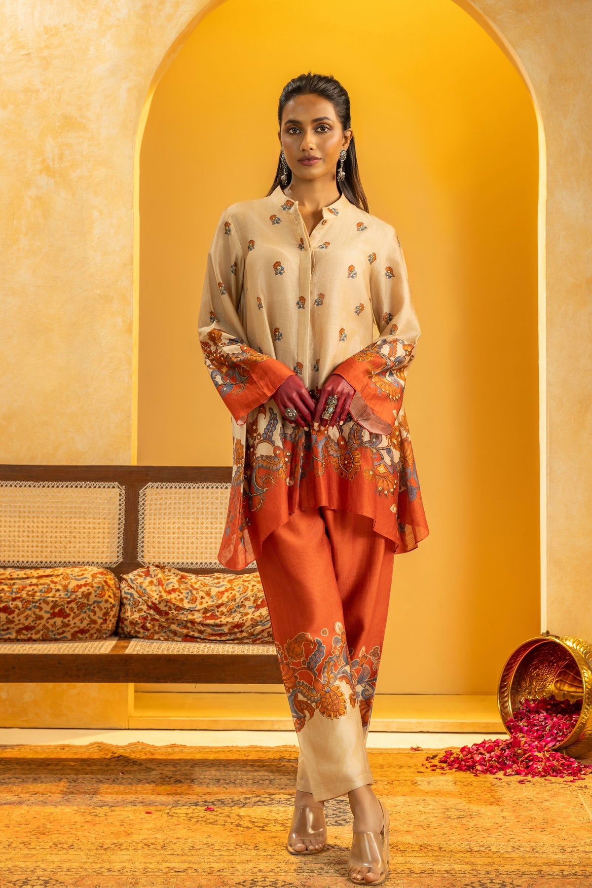 Beige Rangtara Kurta Set