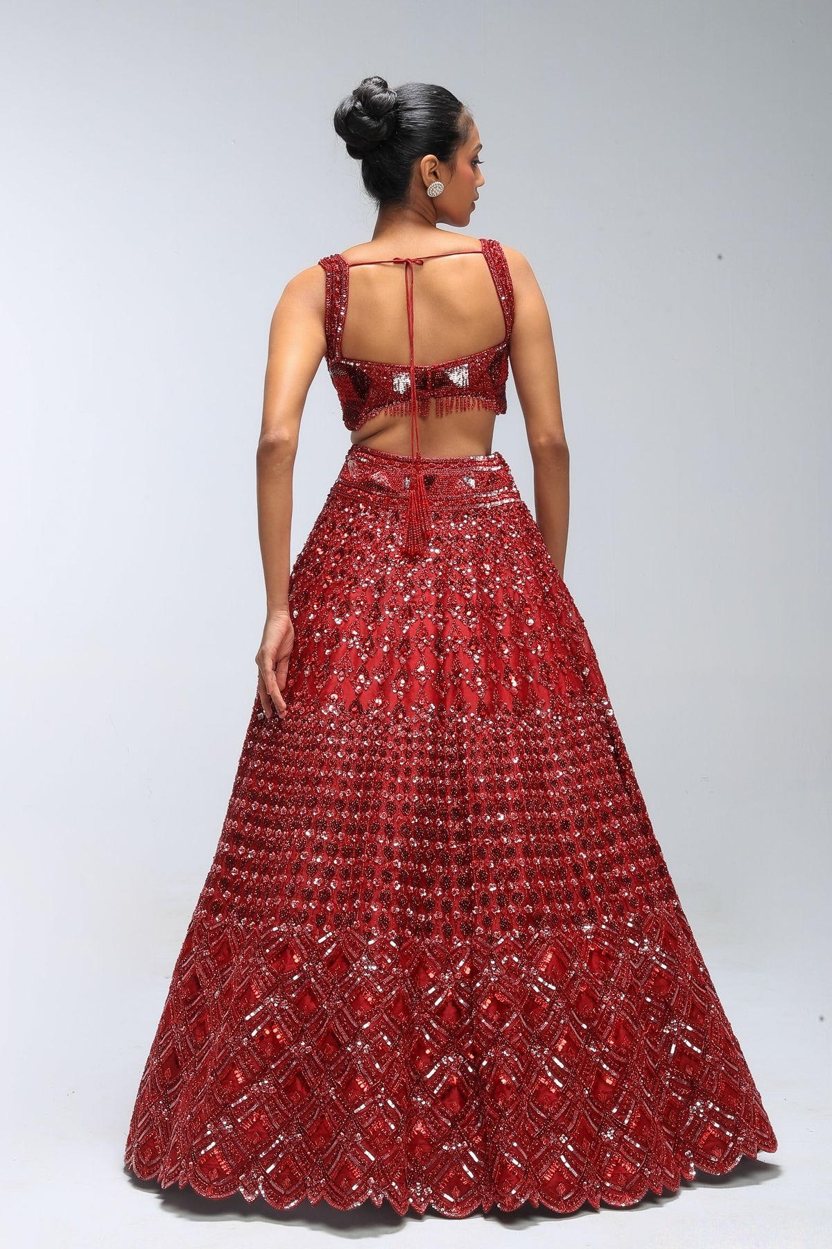 Red Reverie Seabloom Lehanga