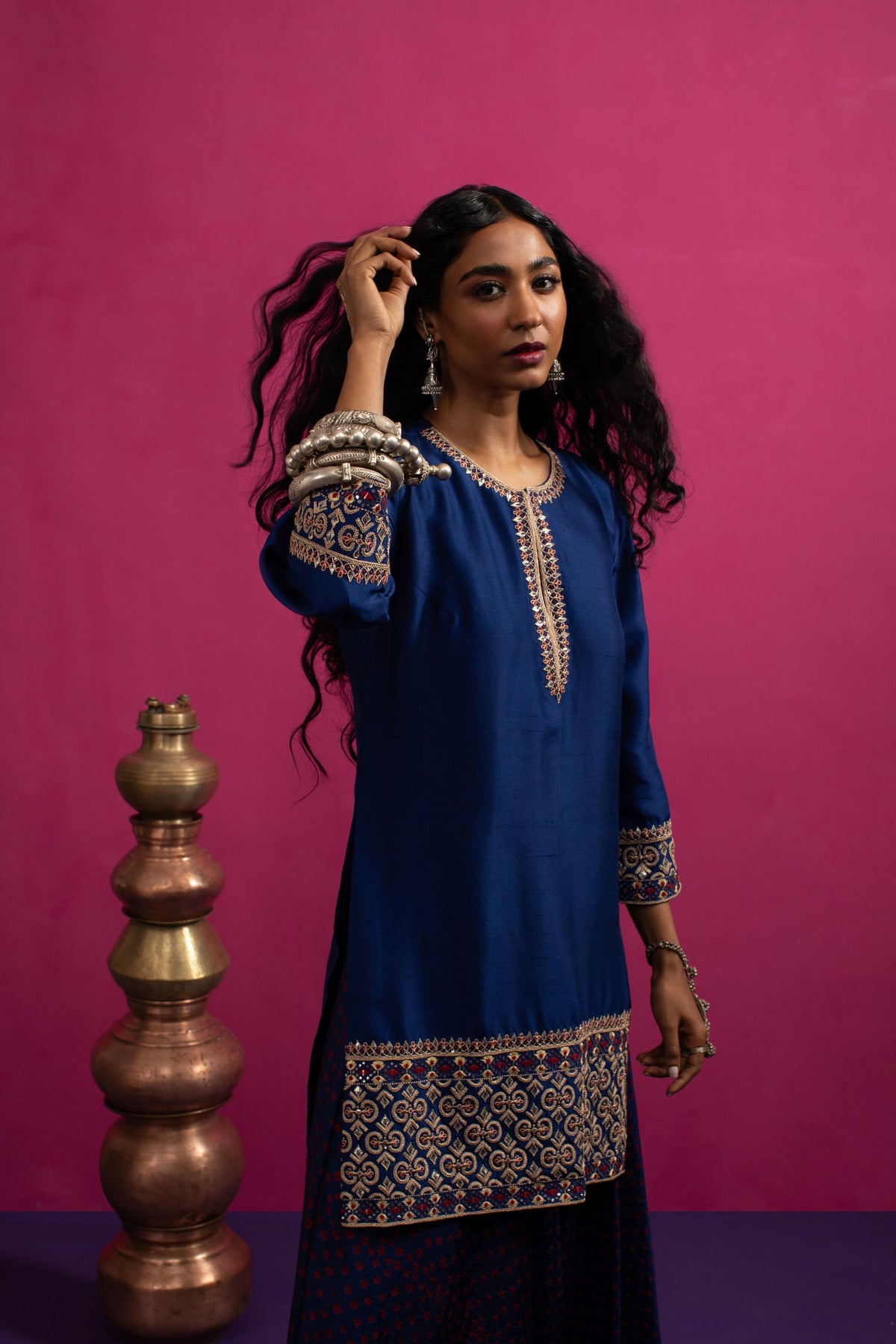 Love for Blue Sharara Set
